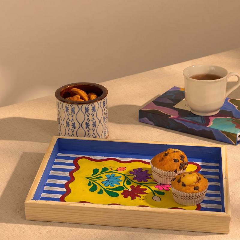 Kalavio DIY Wooden Tray Painting Kit (Set - 01)