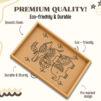 Kalavio DIY Wooden Tray Painting Kit (Set - 02)