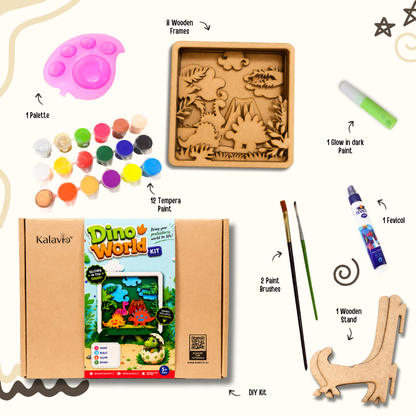 3D Dino World DIY Painting Kit