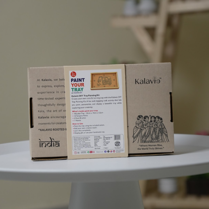 Kalavio DIY Wooden Tray Painting Kit (Set - 03)