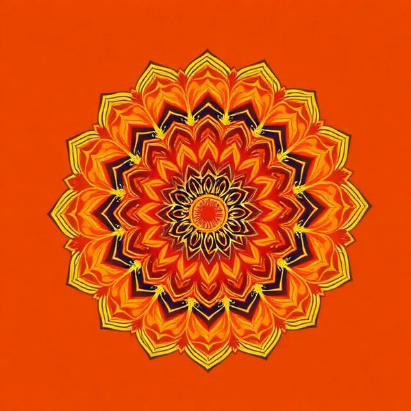 Mandala art DIY kit with geometric patterns used for meditation and stress relief